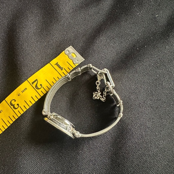 Silpada Silver watch with Textured Band, safety chain and adjustable clasp main image 9